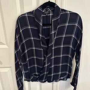 Navy blue blouse from Aritzia